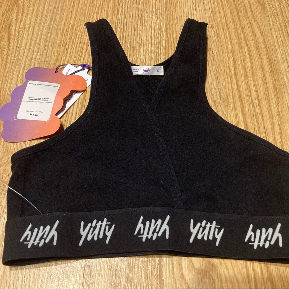 Yitty Major Label Smoothing Cross-Front Bralette in Iconic Black - Girls Small